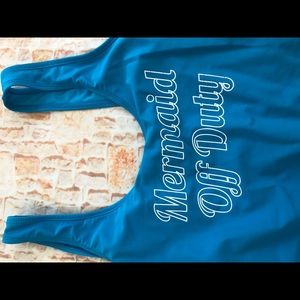 Swim - One piece “mermaid off duty”swimsuit Sz XL Swim - One piece “mermaid off duty”swimsuit Sz XL